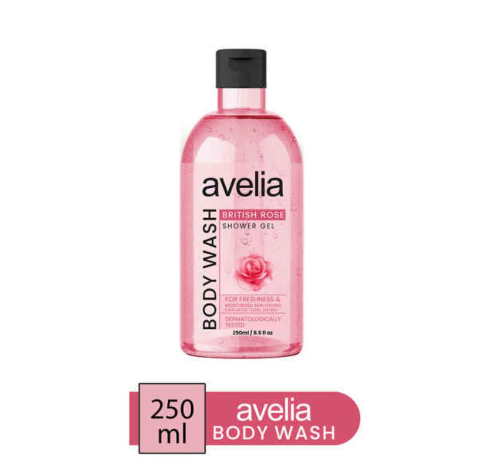 AVELIA BRITISH ROSE BODY WASH 250ML