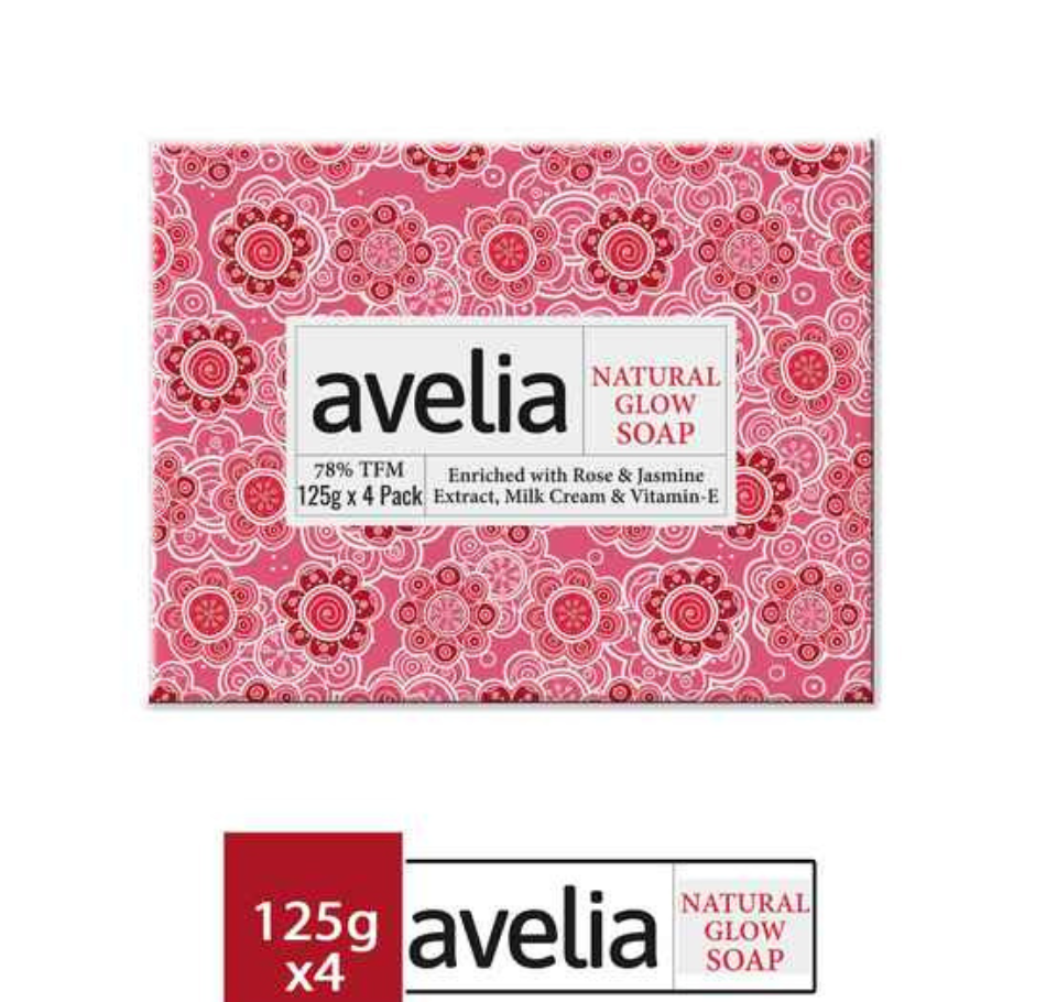 AVELIA NATURAL GLOW 4X125GM SOAP