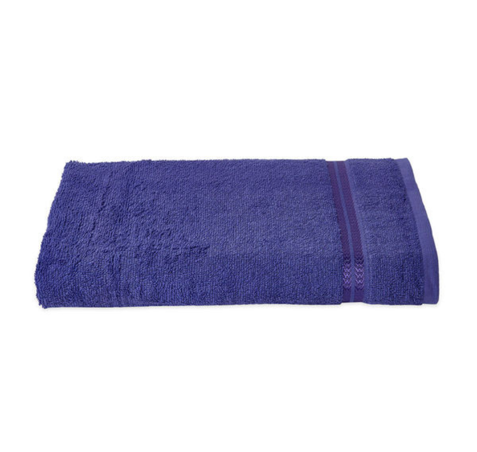 100% cotton antibacterial dark violet bath towel for men and women