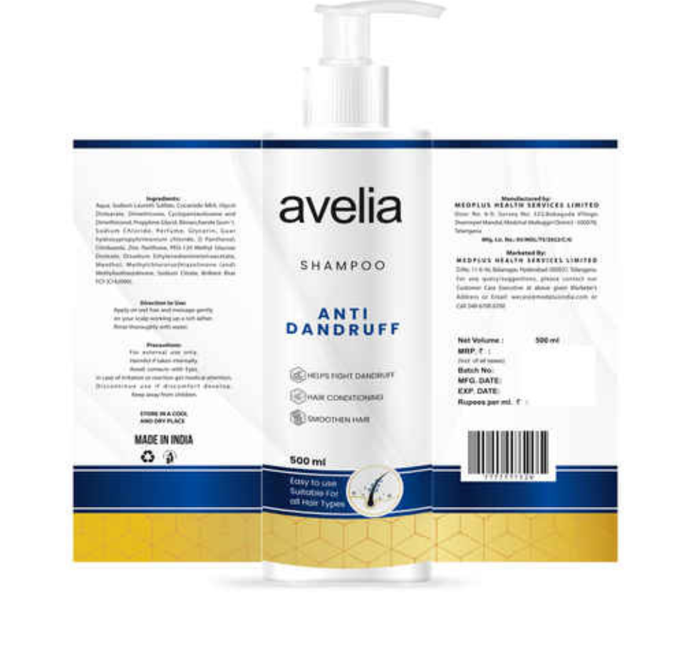 AVELIA ANTI DANDRUFF 500ML SHAMPOO