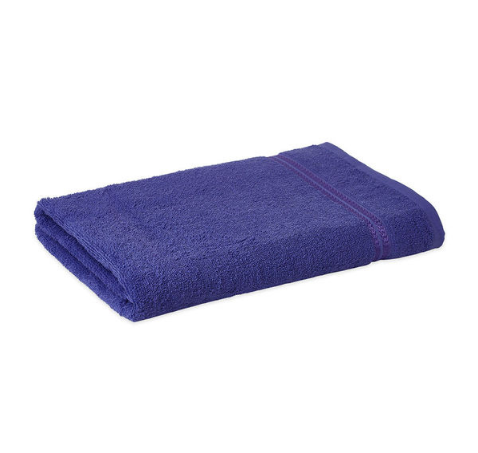 100% cotton antibacterial dark violet bath towel for men and women