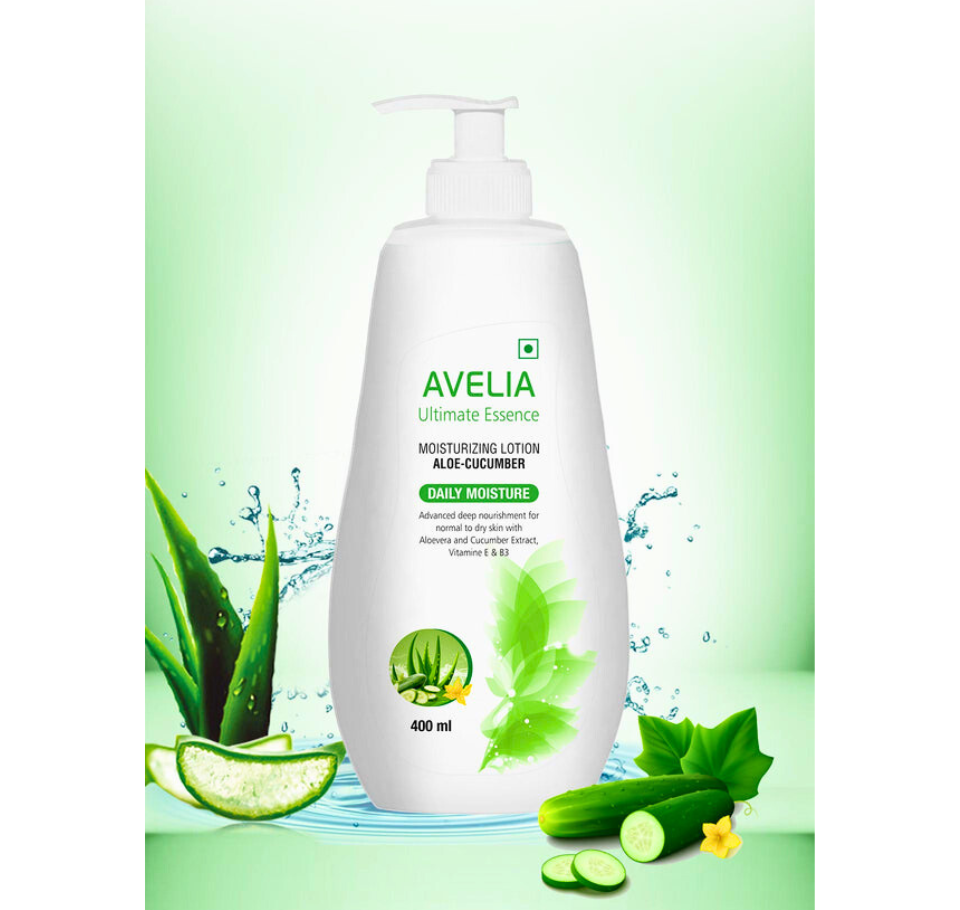 Avelia AloeVera + Cucumber Moisturizing Lotion 400 ML