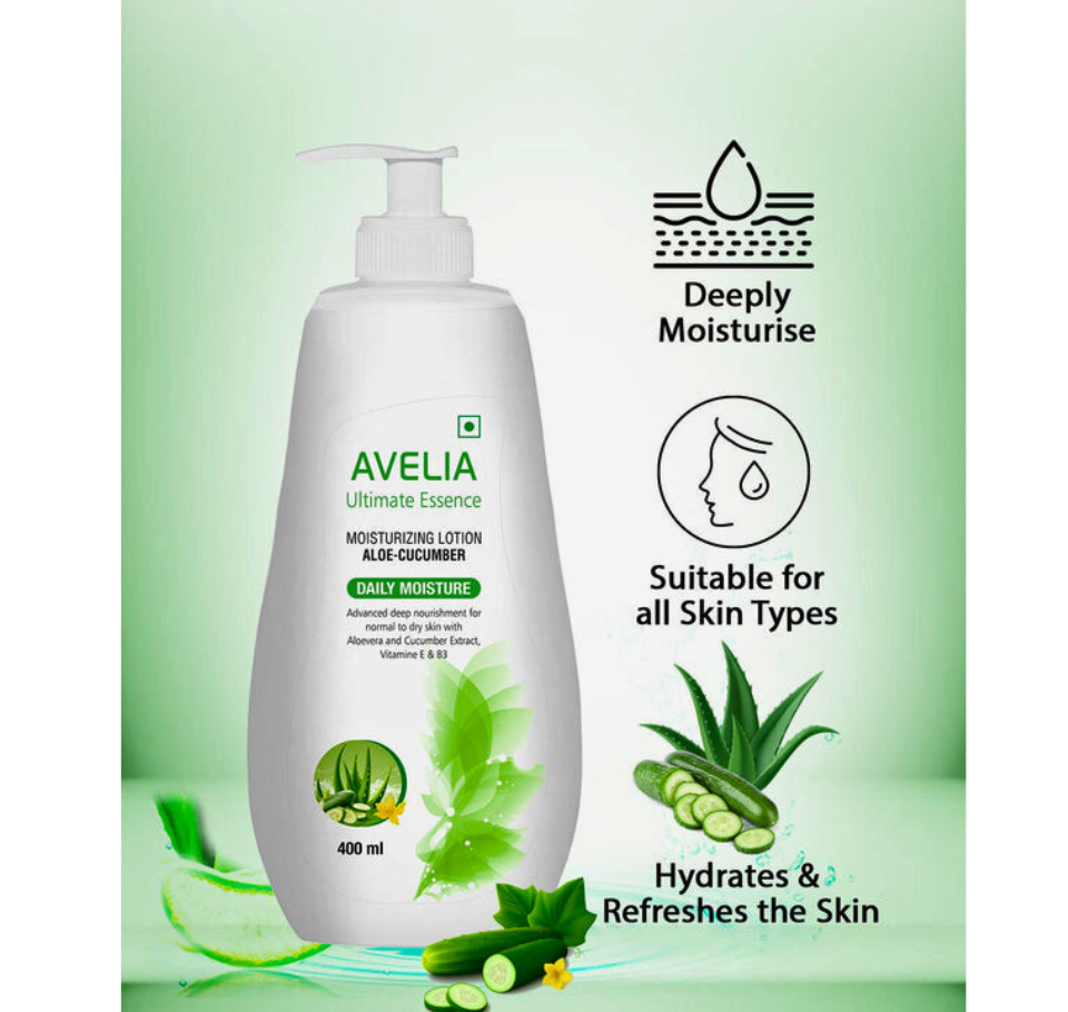 Avelia AloeVera + Cucumber Moisturizing Lotion 400 ML