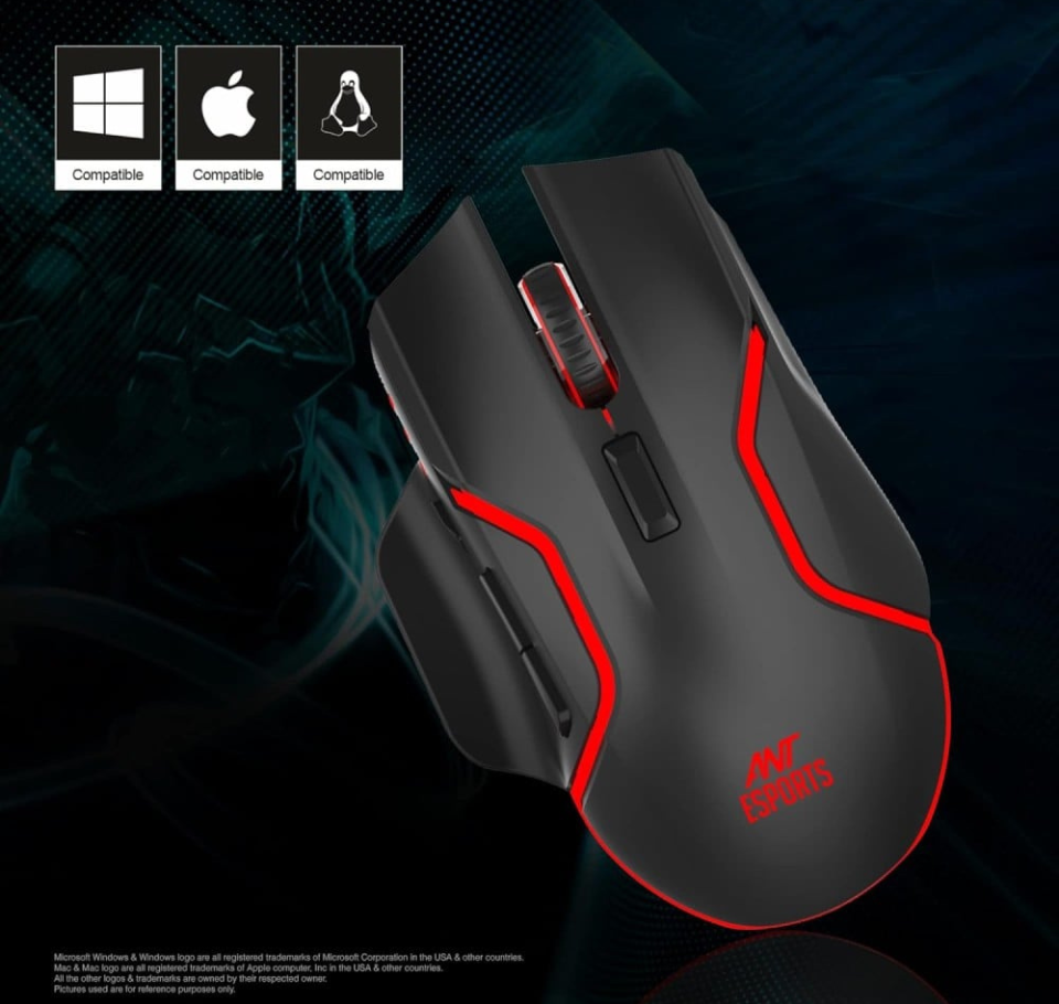 Ant Esports GM320 Pro RGB Wireless Gaming Mouse (Black)