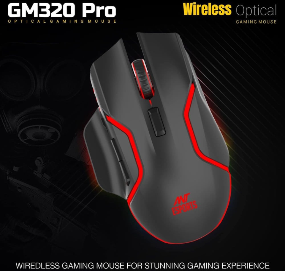 Ant Esports GM320 Pro RGB Wireless Gaming Mouse (Black)