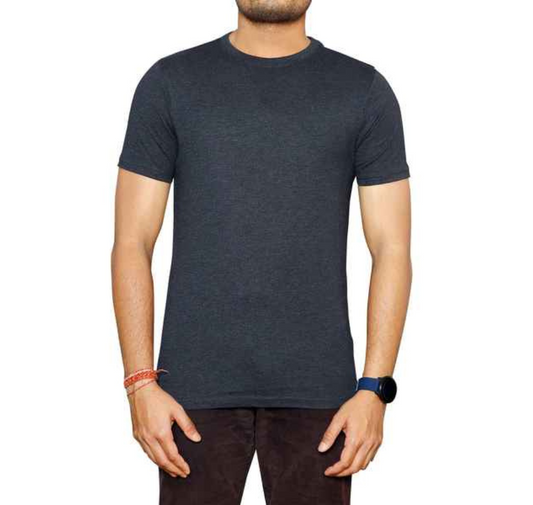 MENS ROUND NECK T-SHIRT BLACK