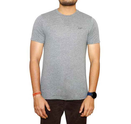 MENS ROUND NECK T-SHIRT DARK GREY