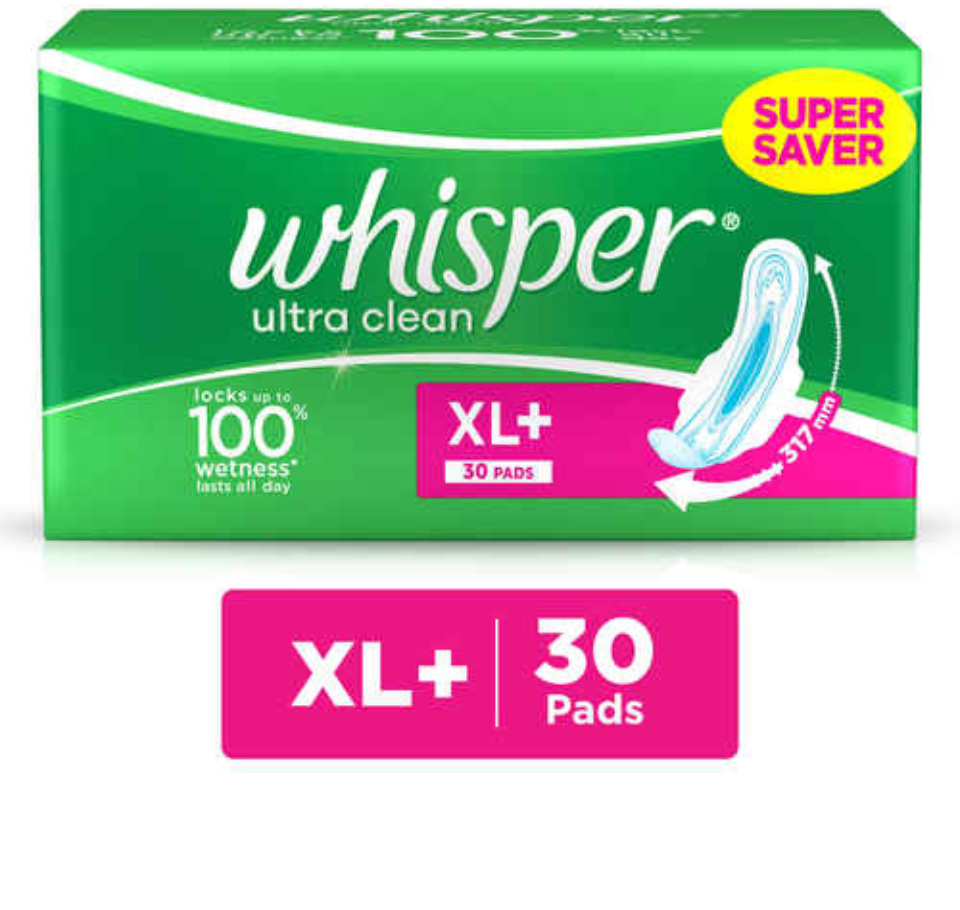 WHISPER ULTRA CLEAN XL + WINGS( pack of 30 )