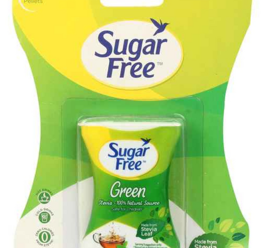SUGAR FREE GREEN STEVIA 100% NATURAL. ( pack of 100 PELLETS)