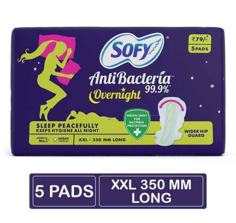 SOFY ANTI BACTERIA OVERNIGHT XXL 5 pads