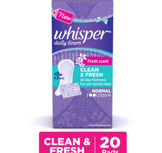 WHISPER LINERS 20 pads