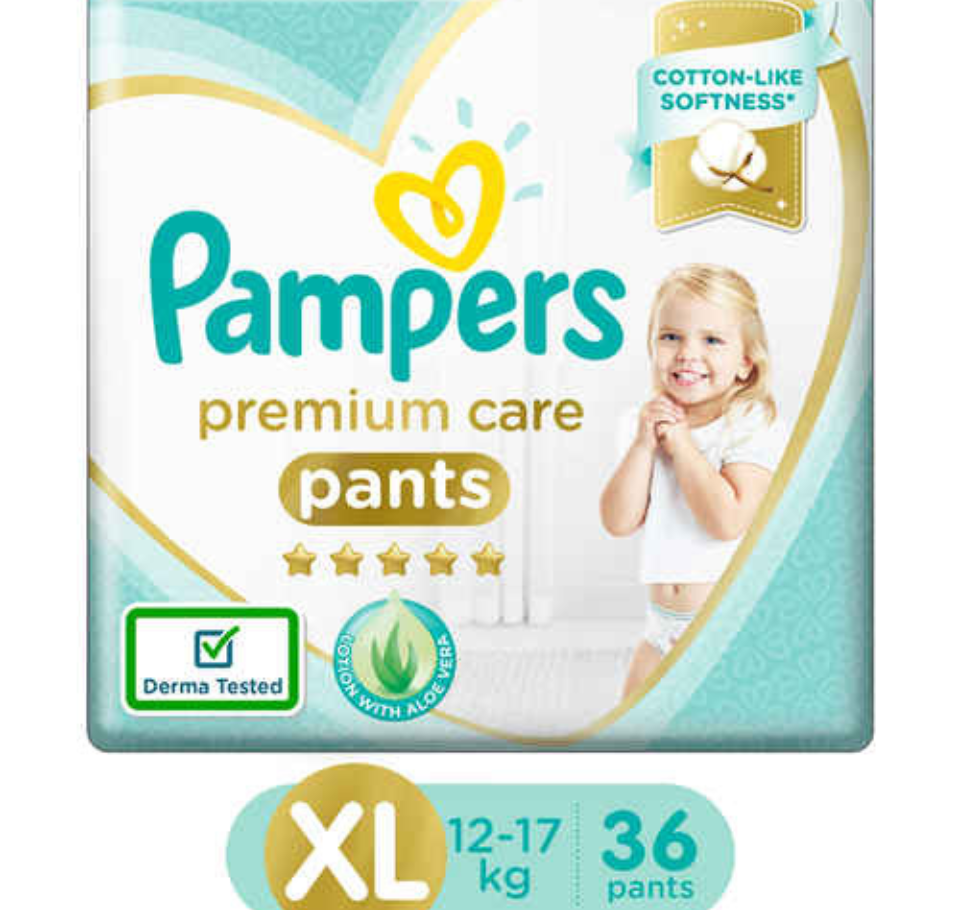 PAMPERS PREMIUM CARE PANTS XL 36 pants