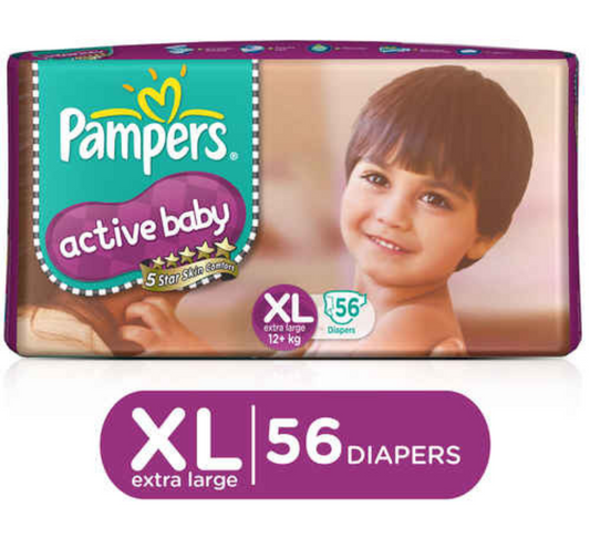 PAMPERS ACTIVE BABY XL pack of 56