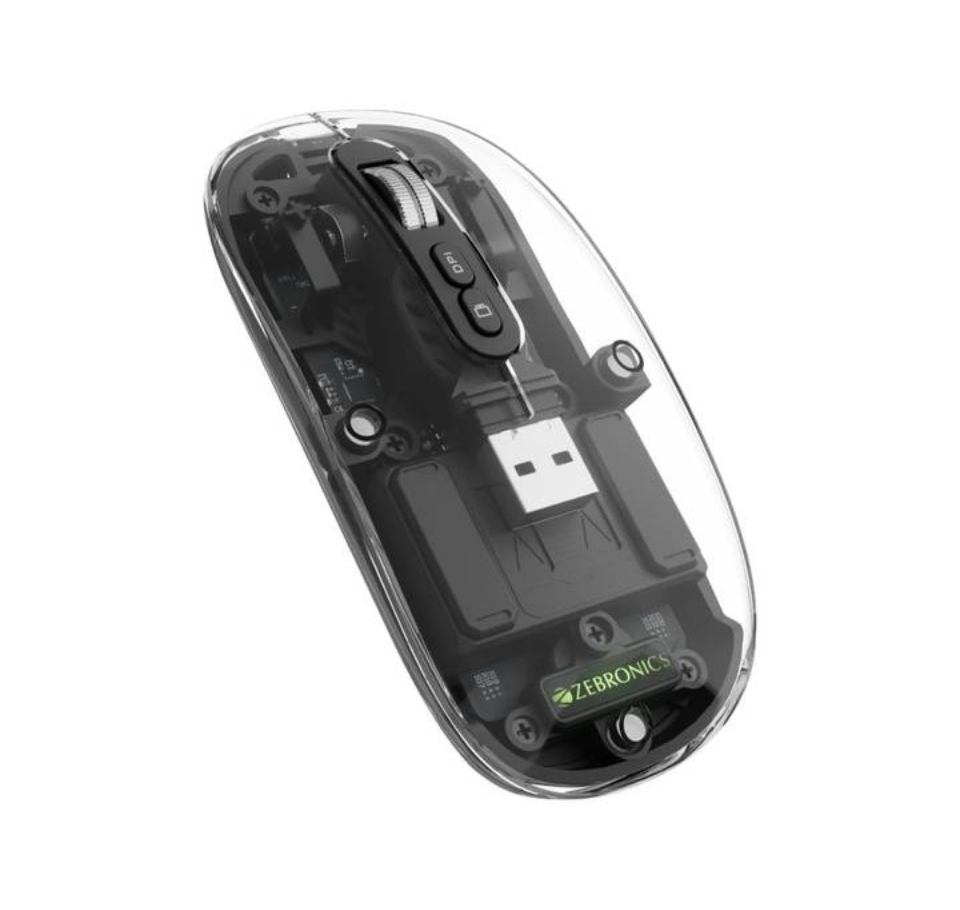 Zebronics Sheer Wireless Mouse (Rechargeable, Black)
