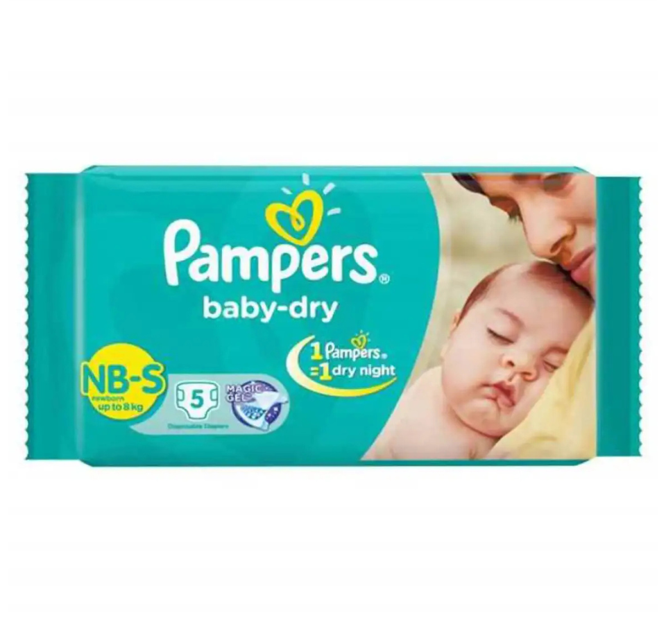 PAMPERS DIAPERS NB-S pack of 5