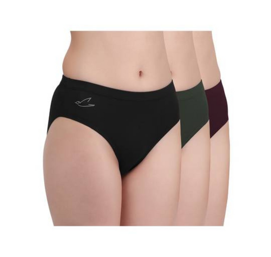 Free culture  Women's Micromodal Hipster Briefs (Black, Green, Maroon)