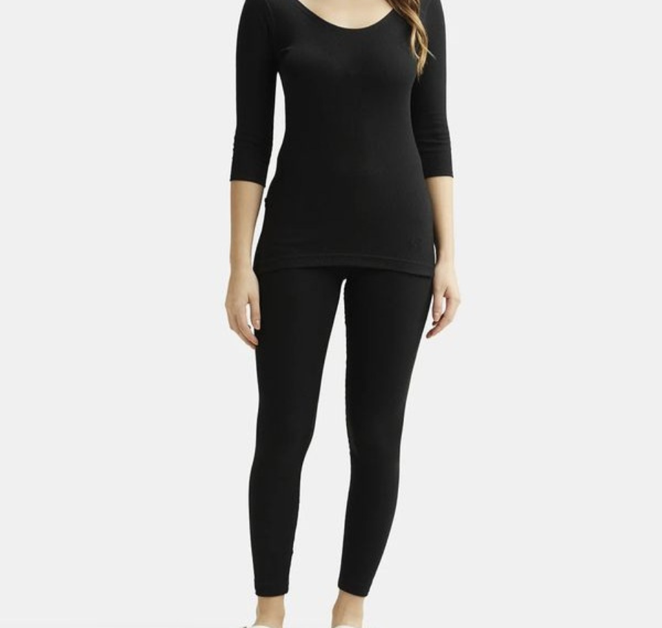 Jockey Women's  Cotton Rich 3/4 Sleeve Thermal Top