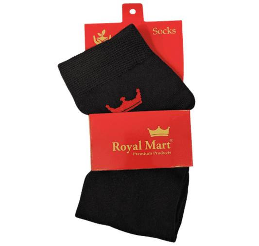 Royal Mark black cotton socks for daily and office wear for  men & women solid ankle