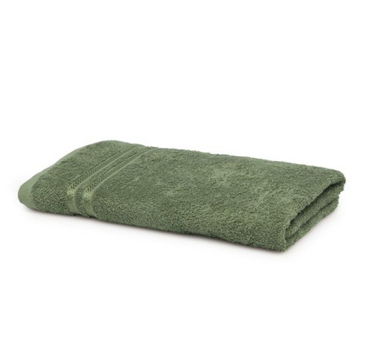 Welspun solid green 100% cotton bath towel for men & women