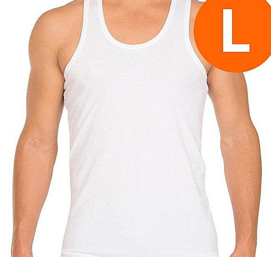 No Fuss Men's Cotton Vest Sleeveless - 90 cm