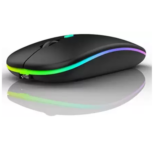 Dezful Rechargable lighting mouse Wireless Optical Mouse (Bluetooth, 2.4GHz Wireless, BLACK)