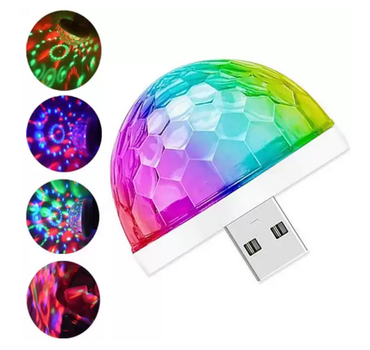 Mini Disco Projector Light LED Disco Dj Light for Room Home Decor Party and Cars Single Disco Ball (Ball Diameter: 4 cm)