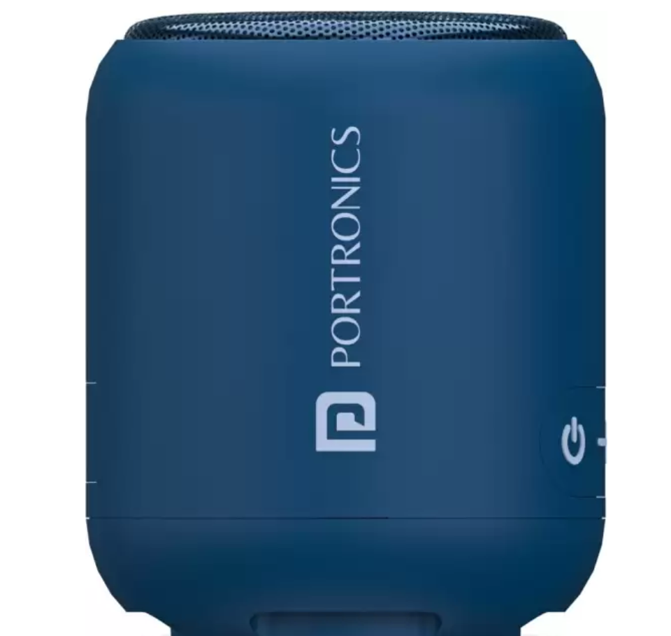 Portronics SoundDrum 1 10W TWS Portable, Inbuilt-FM & Type C Charging 10 W Bluetooth Speaker (Blue, Mono Channel)