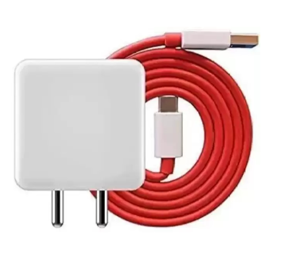 65W Dash / VOOC / SUPERVOOC / DART / SUPER DART 6 A Mobile Charger with Detachable Cable (White, Red)