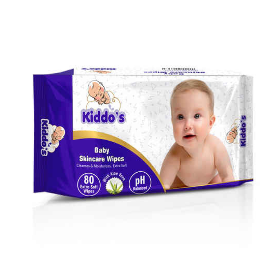 KIDDOS BABY SKINCARE WIPES 80pcs PACK 1+1