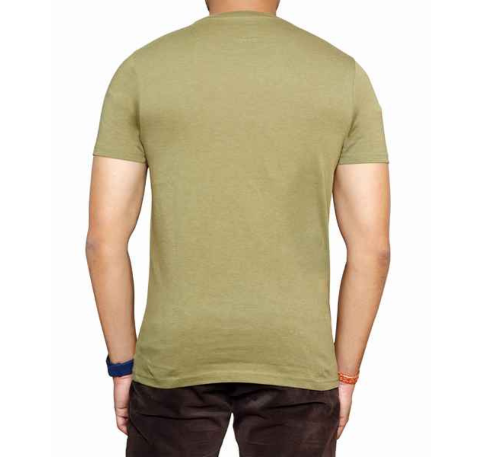 MENS ROUND NECK T-SHIRT OLIVE GREEN