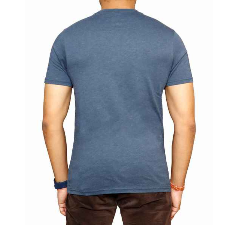 MENS ROUND NECK T-SHIRT NAVY  BLUE