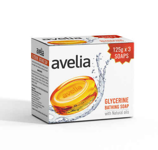 AVELIA GLYCERINE 3X125GM SOAP