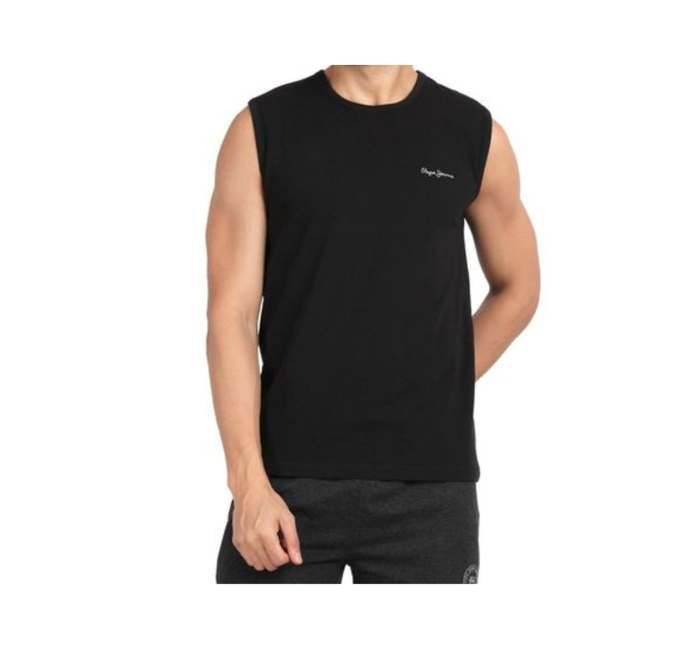 Pepe Jeans Men's Cotton Solid Tank Top