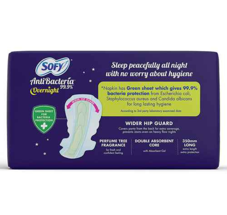 SOFY ANTI BACTERIA OVERNIGHT XXL 5 pads