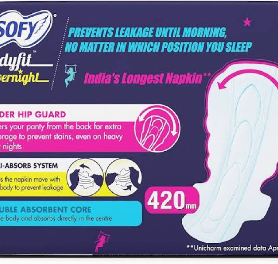 SOFY BODYFIT OVERNIGHT XXXL 3 pads