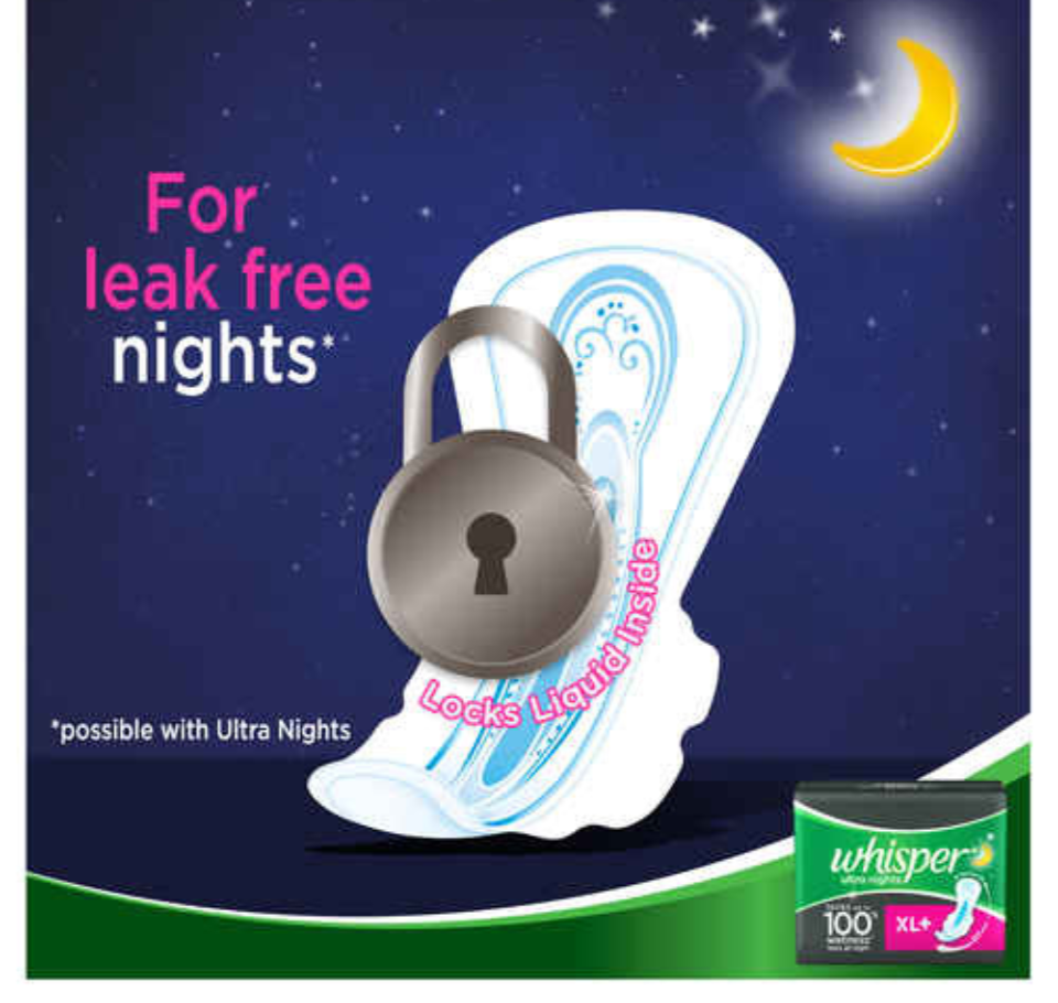 WHISPER BINDAZZZ NIGHTS XL (7 pads)