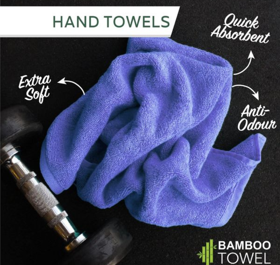 Helium bamboo hand towel (pack of 2)