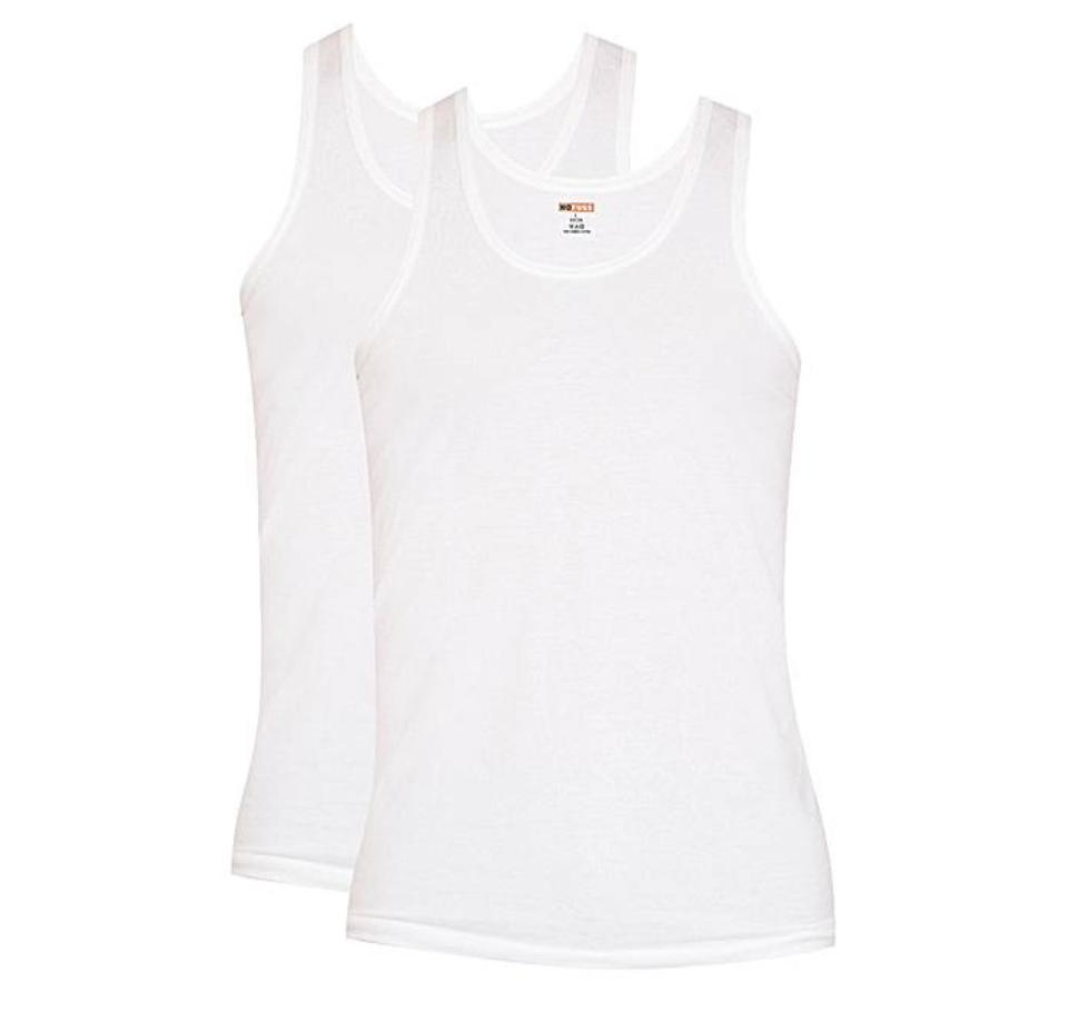 No Fuss Men's Cotton Vest Sleeveless - 90 cm