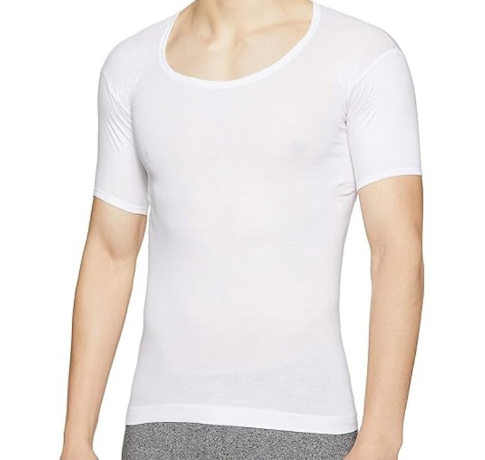 Rupa Jon Folding Round Neck Sleeve Men's Vest - 80 cm (S) - White: 3 Piece