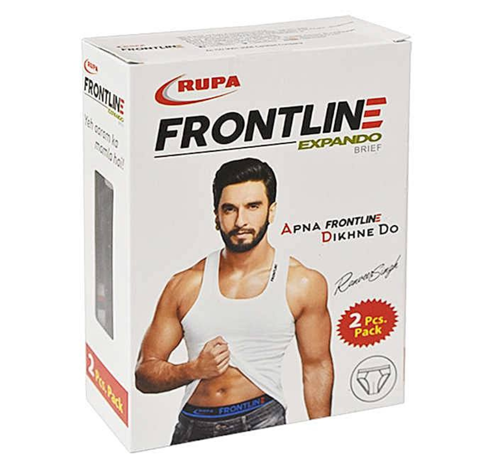 Rupa Frontline Expando Men's Brief - 85 cm (M): 2 Pieces