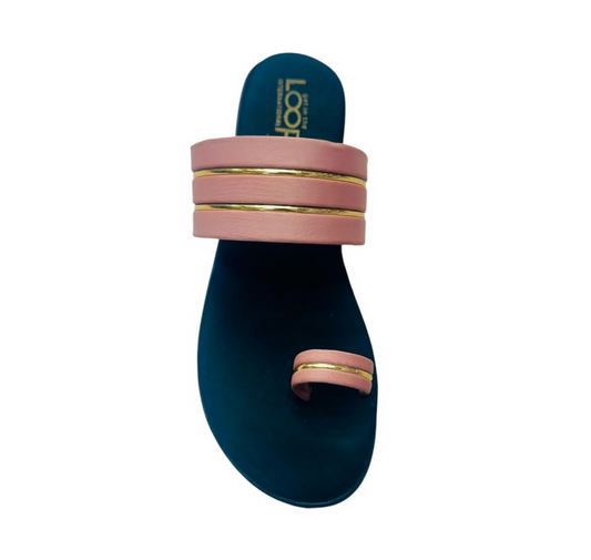 Ladies fancy chappal black pink