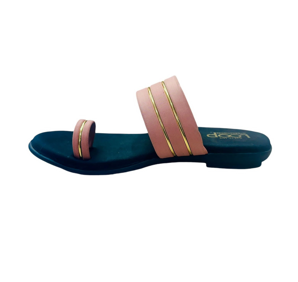 Ladies fancy chappal black pink