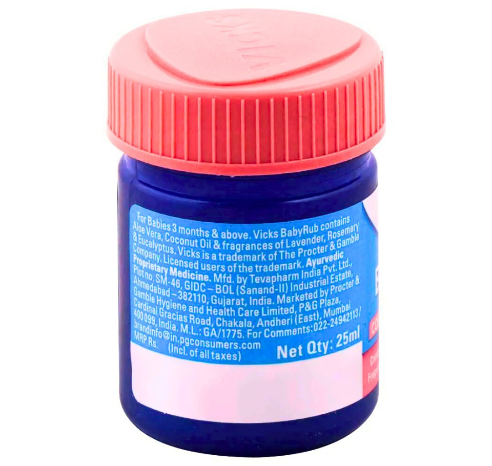 Vicks Aloe Vera and Coconut Oil Baby Rub 25 ml
