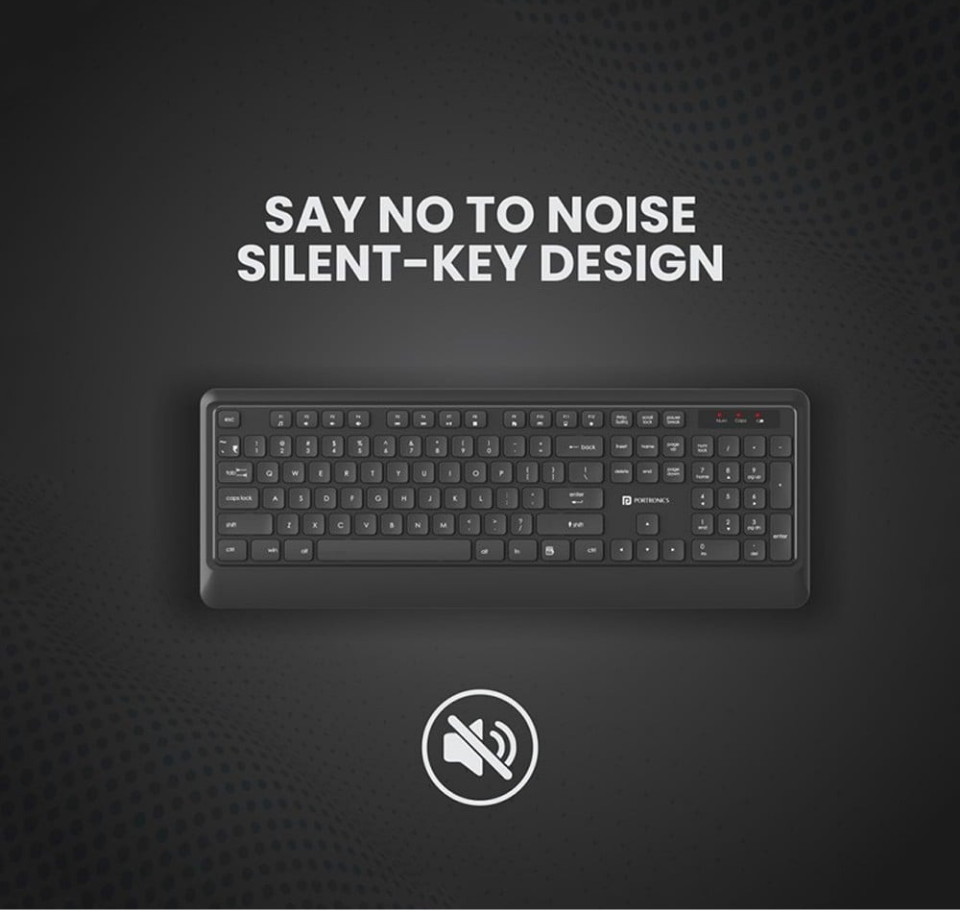 Portronics Key5 Wireless Keyboard & Mouse Combo (Black)