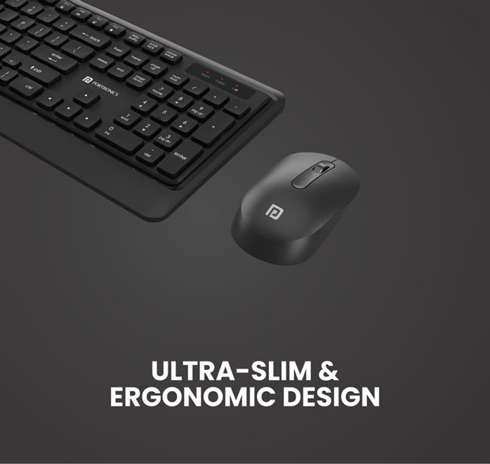Portronics Key5 Wireless Keyboard & Mouse Combo (Black)