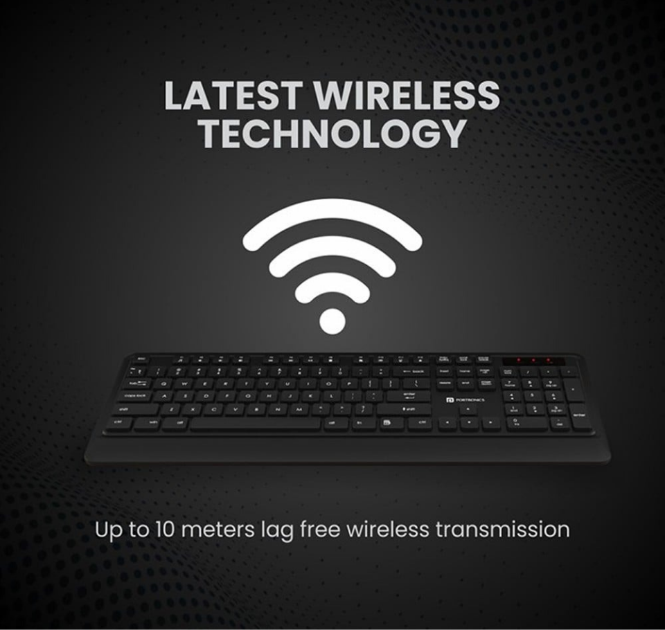 Portronics Key5 Wireless Keyboard & Mouse Combo (Black)