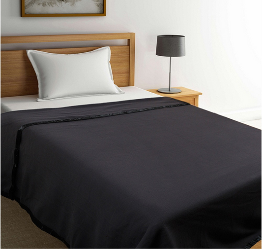 Raymond Solid Single Blanket - Dark Grey