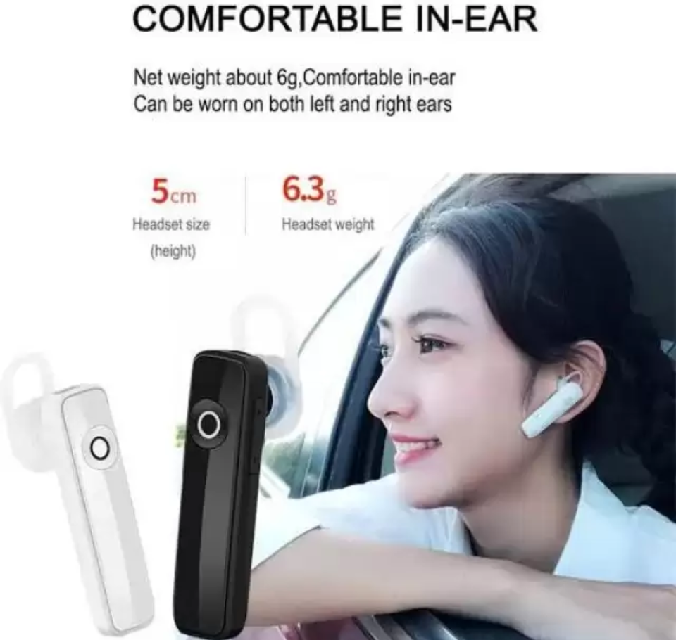 GWALBROS K1 Single Ear Truly Ultra Stylish Wireless Bluetooth with mic Button_06 Bluetooth Headset (Black, True Wireless)