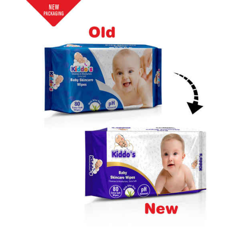KIDDOS BABY SKINCARE WIPES 80pcs PACK 1+1