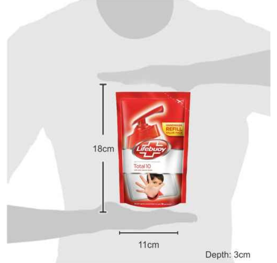 LIFEBUOY TOTAL 10 HANDWASH 185ml REFILL POUCH